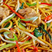 wok aux légumes et poulet